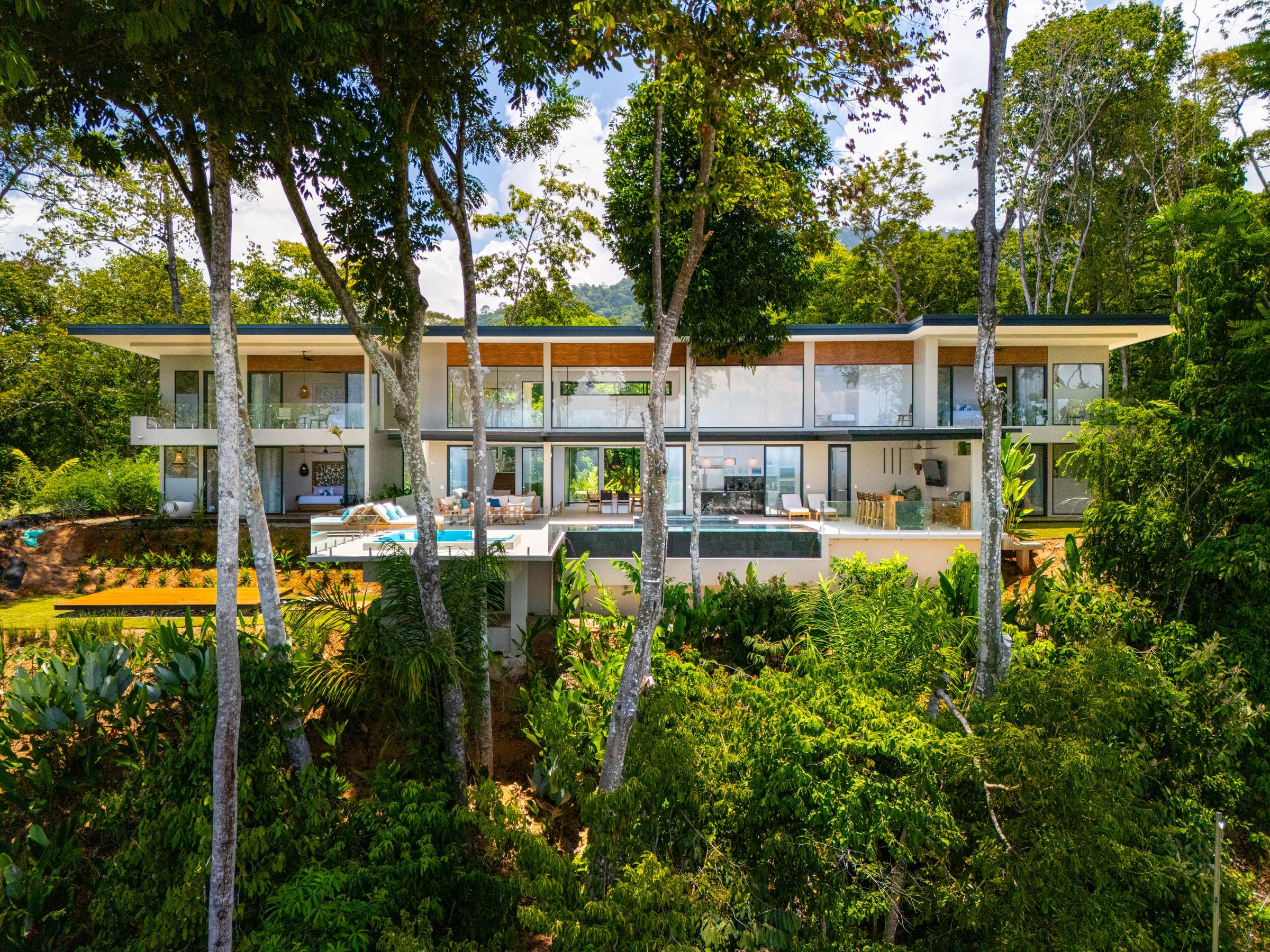 A private home in the jungle above Costa Rica's Southern Pacific coast, near Dominical